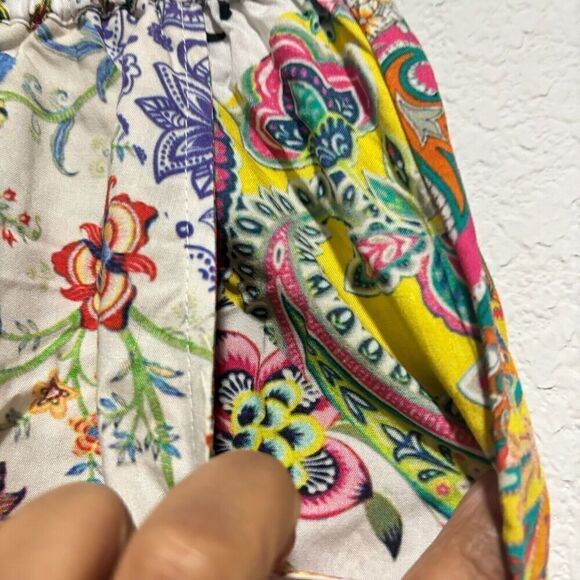 Tolani Collection Womens Pants Multicolor Medium Straight Leg Paisley Palazzo - Picture 7 of 16